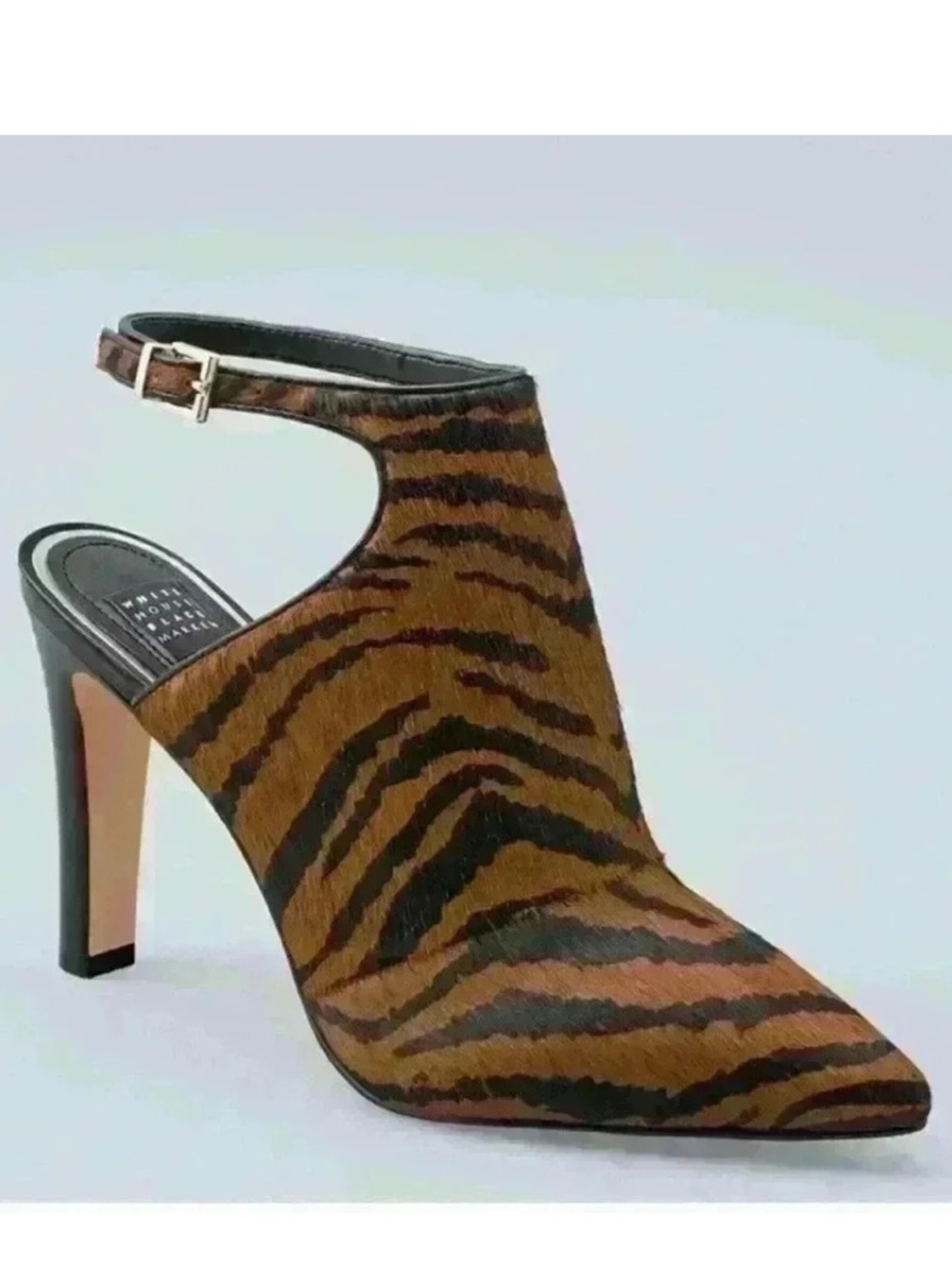 White House Black Market Dana Tiger print calf hair Heels slingback shoes size 8 - Picture 5 of 10